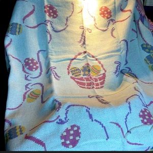 Lillian Vernon Throw Blanket Eggs Easter #N1